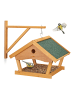 relaxdays Vogelfutterhaus in Natur - (B)42,5 x (H)35 x (T)40,5 cm