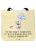 Mr. & Mrs. Panda Damen Schultertasche Lieber Sommer mit Spruch in Gelb Pastell