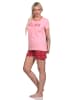 NORMANN Shorty Schlafanzug Pyjama Casual Look in rosa