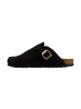 Divine Factory Leder-Pantoletten Noga Boreal Edge Schwarz