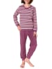 NORMANN Frottee Pyjama Schlafanzug langarm Bündchen - 50662 in beere