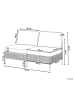 Beliani 2-tlg Gartensofa OMEGANA in Beige/Schwarz