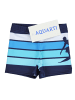 Aquarti Jungen Badehose Gestreift mit Motiven in hellblau