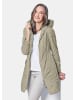 GOLDNER Kurzgröße:  Trendiger funktionaler Regen Parka in stein