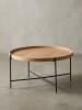 KADIMA DESIGN Couchtisch 78x78x40 cm Sofatisch Holz / Metall Wohnzimmertisch Eiche,