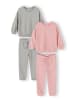 Minoti 2-tlg Langarmshirt & Hose NOSFLEECE102 in graumeliert