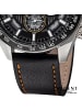 Regent Analog-Armbanduhr Regent Lederarmband schwarz, orange extra groß (ca. 46mm)
