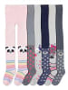 TupTam Mädchen Strickstrumpfhosen Bunt Gemustert 6er Pack in grau/rosa