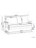 Beliani 3-Sitzer Sofa AKRANES in Grau/Dunkler Holzfarbton/Schwarz