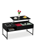 relaxdays Couchtisch in Schwarz - (B)110 x (H)45 x (T)50 cm