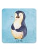 Mr. & Mrs. Panda Glasuntersetzer Pinguin Diät ohne Spruch in Eisblau