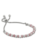 Armäleon Armband 925 Silber, Glas bis ca. 21cm rosa Kugeln