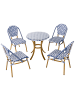 Beliani 5-tlg Gartentisch Set RIFREDDO in /Blau/Beige