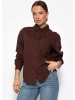 SASSYCLASSY Leinen Hemdbluse in Braun