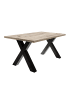 58 aufm Kessel ESSZIMMERTISCH Eike 8 140 x 90 x 75 Esstisch Schwarzstahl/Sandeiche