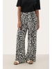 PART TWO Casual Hose TinePW Easy fit in Black Animal Print