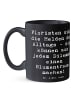 Mr. & Mrs. Panda Kaffeebecher Spruch Floristin Heldin mit Spruch in Schwarz