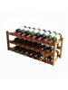 relaxdays Weinregal in Natur - (B)78 x (H)28 x (T)21 cm