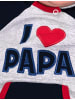 Baby Sweets Overall I love Mama & Papa in grau navy