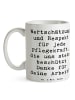 Mr. & Mrs. Panda Geschenktasse Spruch Pflegekraft Wertschätzung ... in Weiß