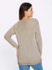Sieh an! Longpullover in sand-silberfarben-gemustert
