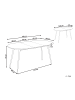 Beliani Esszimmertisch STAVERTON in Weiß/Schwarz - (W) 80 x (H) 76 x (L) 120 cm