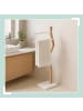 relaxdays Handtuchständer in Weiß/ Natur - (B)37 x (H)86 x (T)18 cm