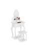 relaxdays Kinder Schminktisch in Weiß - (B)50 x (H)110 x (T)30 cm
