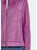 GOLDNER Kurzgröße:  Elegante Veloursjacke mit Stehkragen in beere