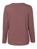 FRAPP  Shirt Dezentes Langarmshirt mit Schmucksteinen in light rose