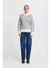 ICHI Strickpullover langarm IHKAMARA Loose fit in Dark grey melange