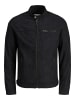Jack & Jones Kunstleder Jacke Biker Blouson Bomber Übergangsjacke JJEROCKY in Schwarz