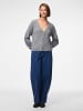 Pieces Strickjacke in Medium Grey Melange