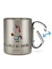 Mr. & Mrs. Panda Tasse Einhorn Muffin mit Spruch in Silber