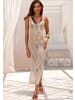 LASCANA Strickkleid in beige-goldfarben