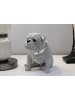 Mauro Ferretti Hund aus silbernem Kunstharz, 17 x 11 x 14 cm