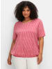 sheego Rundhalsshirt in magenta-gemustert