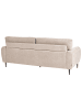 Beliani 3-Sitzer Sofa SKARO in Beige/Schwarz - (W) 214 x (H) 87 x (L) 89 cm