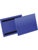 Durable Kennzeichnungstasche magnetisch A5 quer blau Packung mit 50 Stück