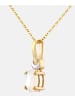 Diamant L'éternel Halskette mit Anhänger aus 375 Gelbgold mit Perle