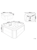 Beliani Outdoor Whirlpools ARCELIA in Blau/Braun - (W) 180 x (H) 80 x (L) 215 cm