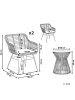 Beliani 5-tlg Bistro Set TRESTINA in Naturfarben/Beige/Schwarz