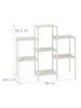 relaxdays Blumenregal in Weiß - (B)95 x (H)86,5 x (T)29,5 cm