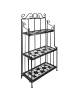tectake Metallregal  61 x 29 x 114 cm, schwarz/weiß
