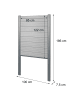 MCW WPC-Sichtschutz Savoie mit Alu-Pfosten, Basiselement schmal, 100cm grau