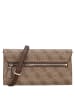 Guess Noelle II Xbody - Clutch 21 cm (dark taupe logo) in latte logo/brown