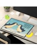 Mr. & Mrs. Panda Schreibunterlage Pinguin Liebe Design mit Spruch in Weiß