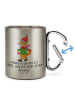 Mr. & Mrs. Panda Kaffeetasse Fuchs  Schlittschuhe mit Spruch in Silber