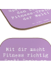 Mr. & Mrs. Panda Holzuntersetzer Spruch Fitness-Trainer Dank mit... in Lavendeltraum