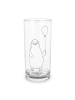 Mr. & Mrs. Panda Wasserglas Pinguin Luftballon ohne Spruch in Transparent